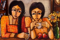 Shazia Salman, 30 x 48 Inch, Acrylics on Canvas, Figurative Painting, AC-SAZ-090